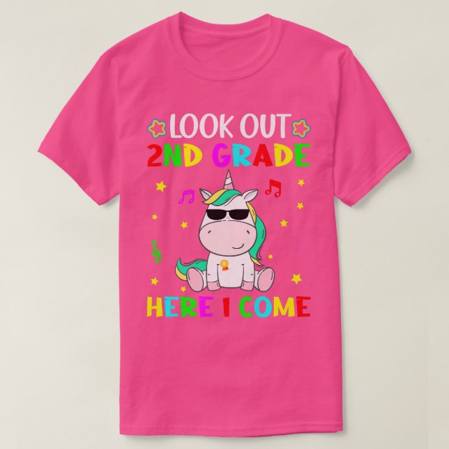 Camiseta Mira El Unicornio De 2º Grado Aquí Vuelvo A Sch (Diseño del anverso)