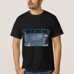 Camiseta Mira hacia arriba Hombre del Espacio Vintage Retro