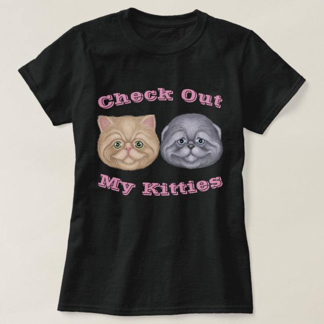Camiseta Mira mis gatitos (Diseño del anverso)