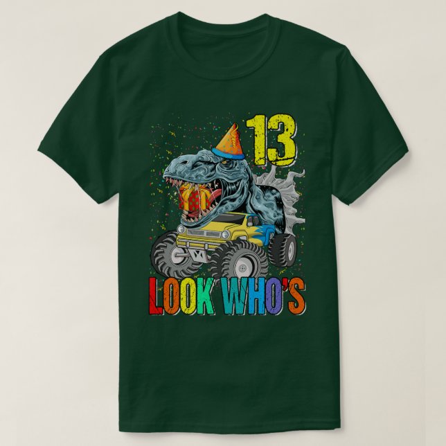 Camiseta Mira quién es el Dinosaurio del Monstruo de los 13 (Diseño del anverso)