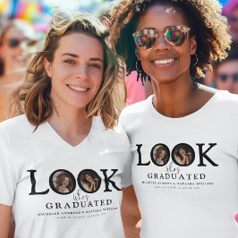 Camiseta Mira Quién Se Graduó Foto Graduación Conjunta