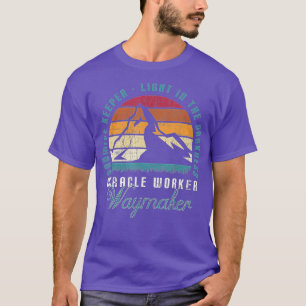 Camiseta Miracle Worker Waymaker Retro Mountain Religioso C