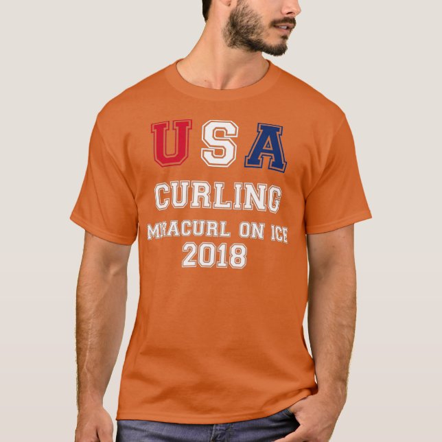 Camiseta Miracurl De Curling De Estados Unidos En La Camise (Anverso)