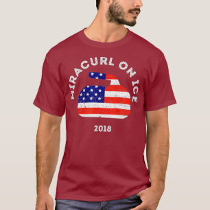 Camiseta Miracurl sobre piedra ondulante de la bandera esta