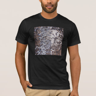 Camiseta Mirada chispeante de plata de la lentejuela