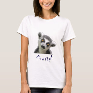 Camiseta "Mirada curiosa de lémur"