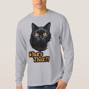 Camiseta Mirada de ojos naranjas: Sorprendida cara de gato 
