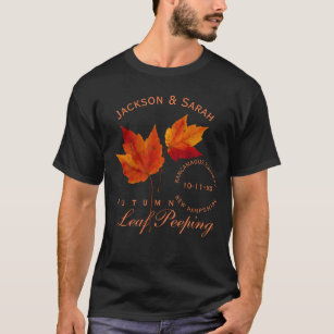 Camiseta Mirada furtiva de la hoja del otoño personalizada