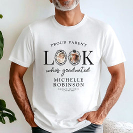 Camiseta Mirada orgullosa de quien se graduó 2 Foto Graduac
