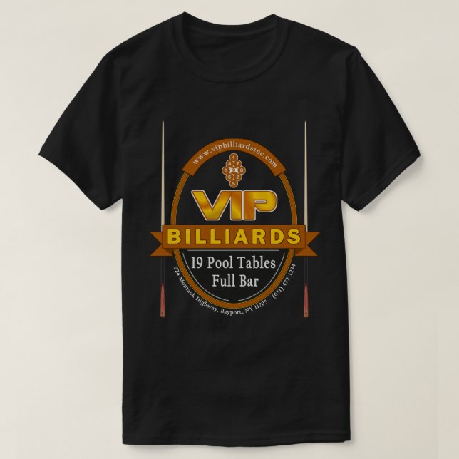 Camiseta Mirada retra de los billares del VIP (Diseño del anverso)