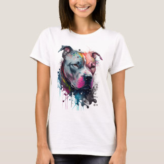 Camiseta Mirada seria + corazón amable: pitbull