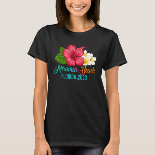 Camiseta Miramar Beach Vacaciones Florida Tropical Hibiscus