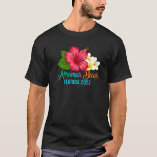 Camiseta Miramar Beach Vacaciones Florida Tropical Hibiscus