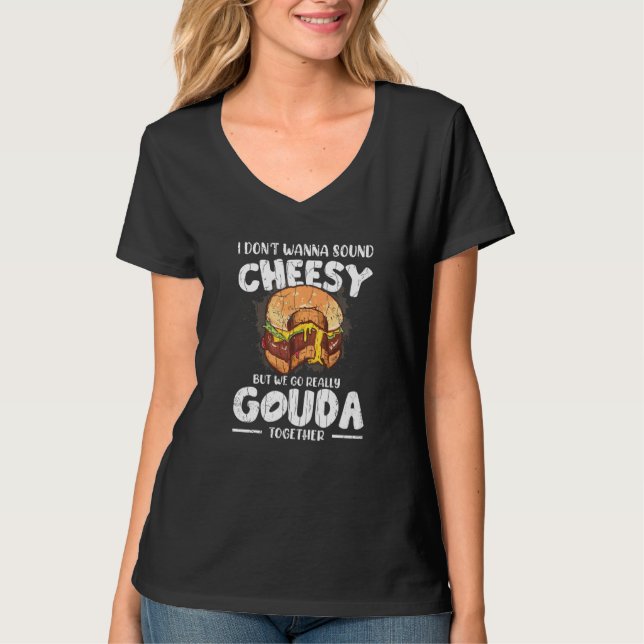 Camiseta Miramos Gouda Juntos Comida De Queso Gráfico (Anverso)