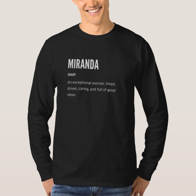 Camiseta Miranda , Noun, Una Mujer Excepcional (Anverso)