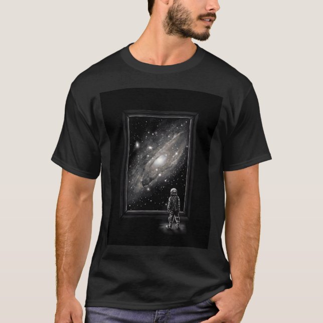 Camiseta Mirando a través de una obra maestra (Anverso)