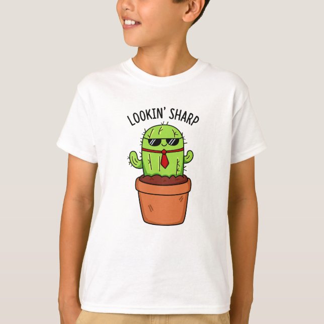 Camiseta Mirando agudo Cactus Pun (Anverso)