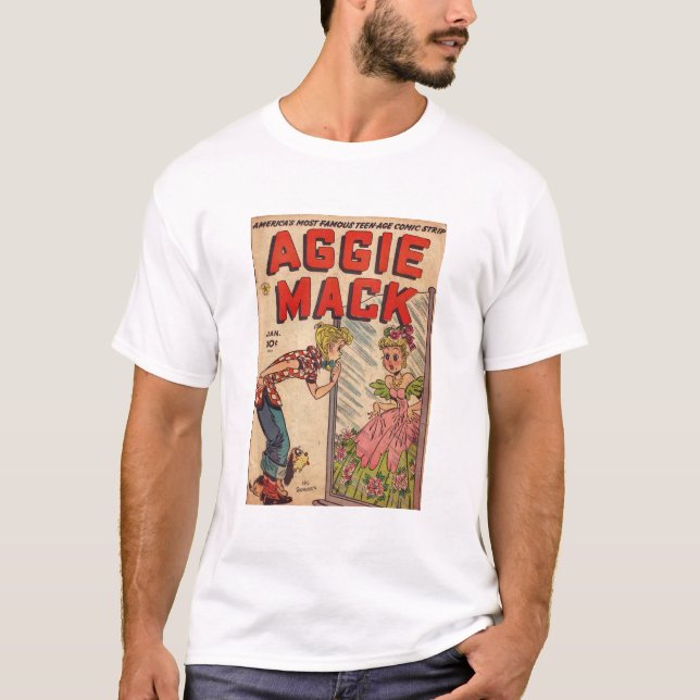 Camiseta Mirando al espejo - Aggie Mack - niños retro (Anverso)