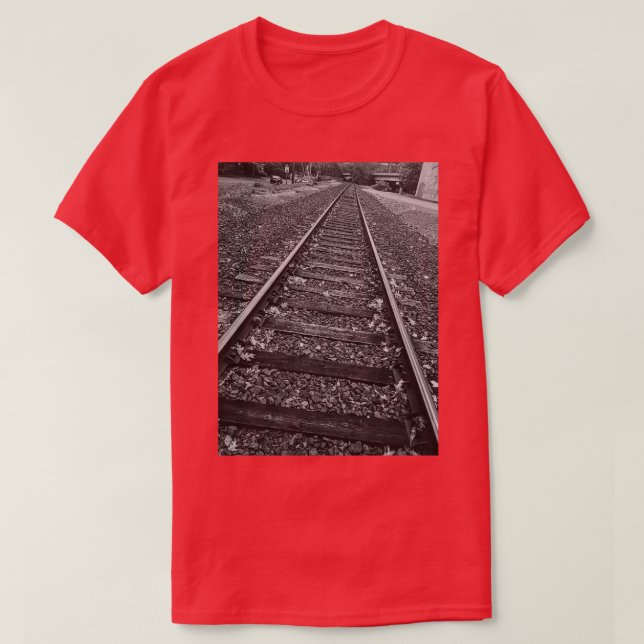 Camiseta Mirando hacia abajo las pistas (Diseño del anverso)