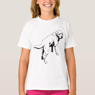 Camiseta Mirando hacia atrás, actitud de Labrador