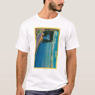 Camiseta Mirando hacia ensenada del Zephyr, Mt. Tallac