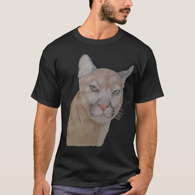 Camiseta Mirando los ojos verdes de la Puma (Anverso)