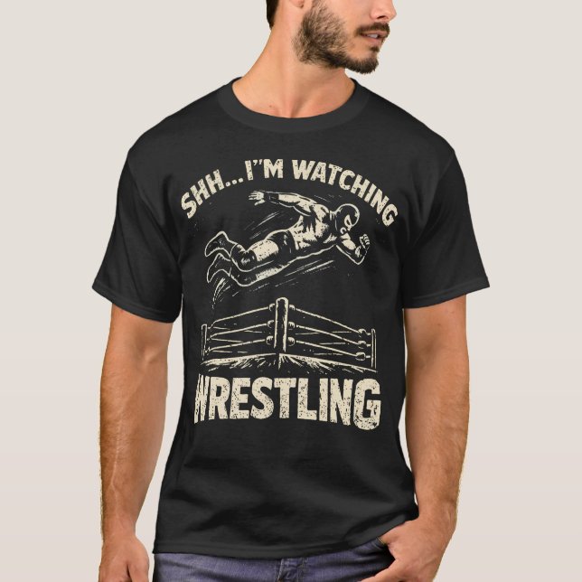 Camiseta Mirando Lucha Libre Divertida Lucha Libre (Anverso)