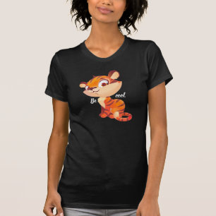Camiseta Mirar mal a los ojos de los tigres con un mensaje 