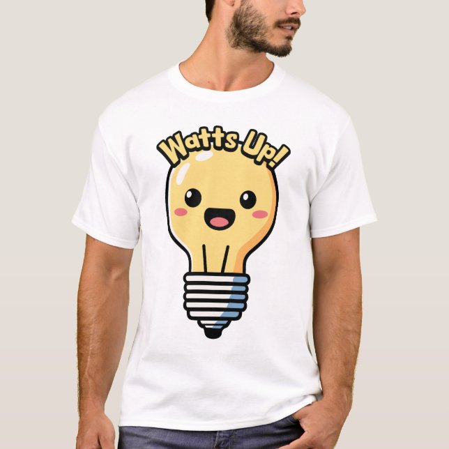 Camiseta ¡Mirar! Personalizado de bombilla de corte (Anverso)