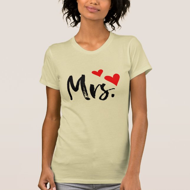 Camiseta Mirar personalmente "Sra." Shirt - Para Fiancée, N (Anverso)