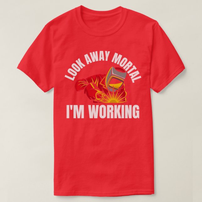 Camiseta Mire Away Mortal Estoy Trabajando, Soldado (Diseño del anverso)