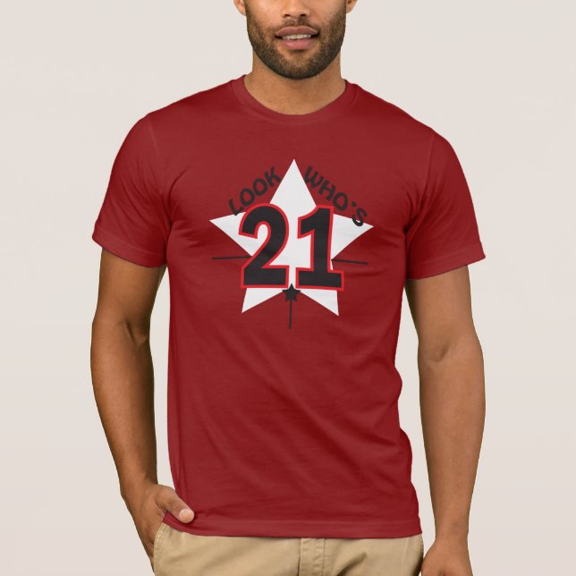 Camiseta Mire quién es 21 años (Anverso)
