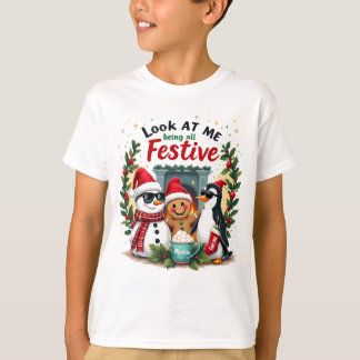 Camiseta Míreme siendo todos navidades divertidos festivos