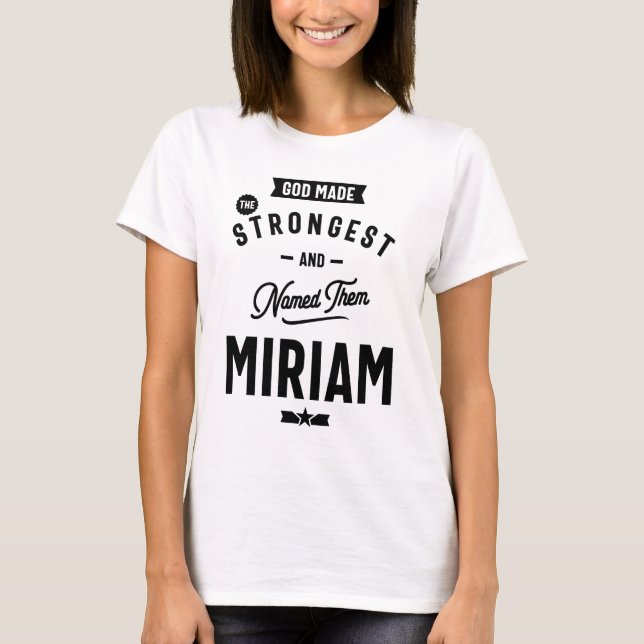 Camiseta Miriam Nombre Personalizado Regalo de cumpleaños (Anverso)