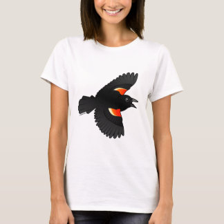 Camiseta Mirlo de alas rojas que vuela