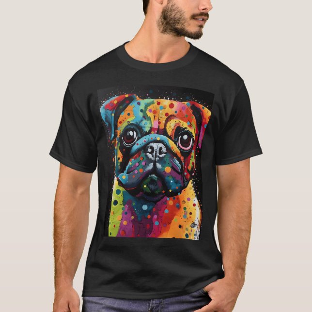 Camiseta Miro Pug GUAU (Anverso)