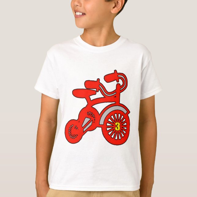 Camiseta Mis 3ro regalos de cumpleaños de Trike (Anverso)