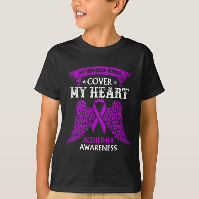 Camiseta Mis Alas Hermanas Cubren Mi Alzheimer Awarenes (Anverso)