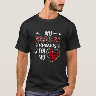 Camiseta Mis alumnos de preescolar me robaron el corazón Fe