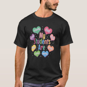 Camiseta Mis alumnos son San Valentín, caramelos para maest