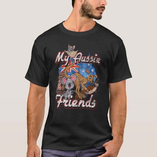 Camiseta Mis amigos australianos adoran a los animales aust (Anverso)