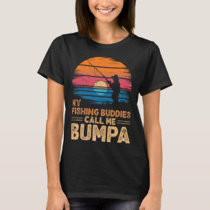 Camiseta Mis Amigos De La Pesca Me Llaman Bumpa Retro Vinta