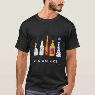 Camiseta Mis amigos tequila beber alcohol
