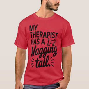 Camiseta Mis amigos terapeutas tienen un perro con cola men