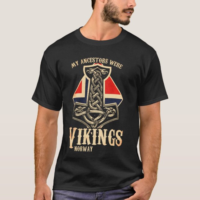 Camiseta Mis Ancestros Eran Ancestros Noruega (Anverso)