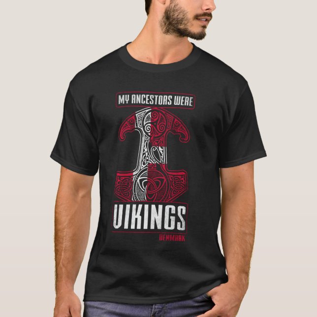 Camiseta Mis Ancestros Eran Vikings Dinamarca Ancestros Dan (Anverso)