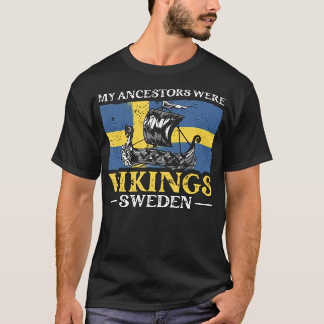 Camiseta Mis Ancestros Eran Vikings Suecia Viking (Anverso)