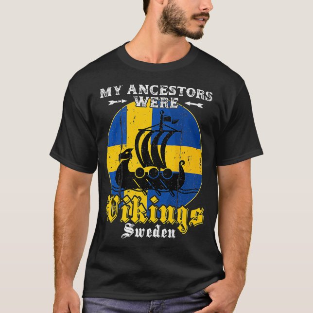 Camiseta Mis Ancestros Suecos Eran Vikings (Anverso)