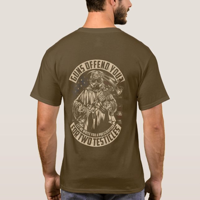 Camiseta ¿Mis armas te ofenden? (Reverso)