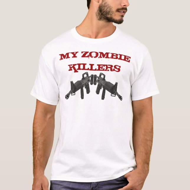 Camiseta Mis asesinos M-16 del zombi (Anverso)